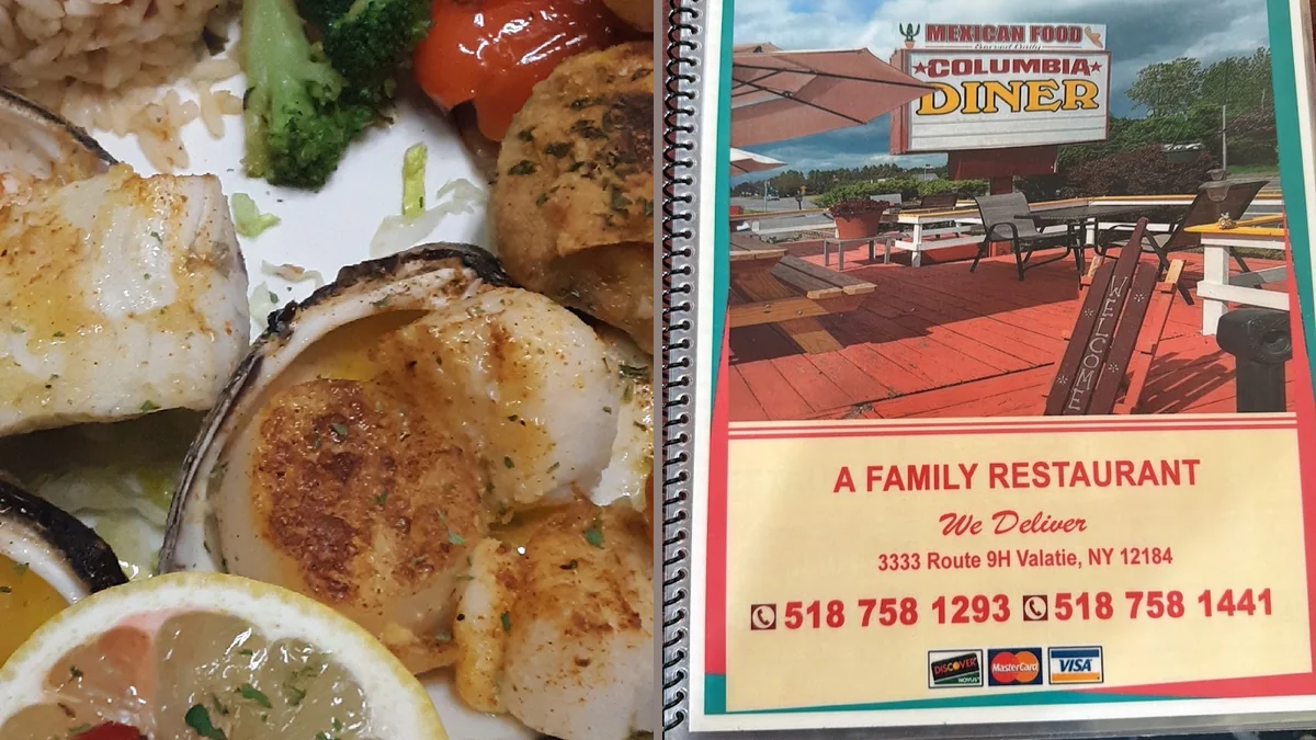 Breakfast plates in a family restaurant
